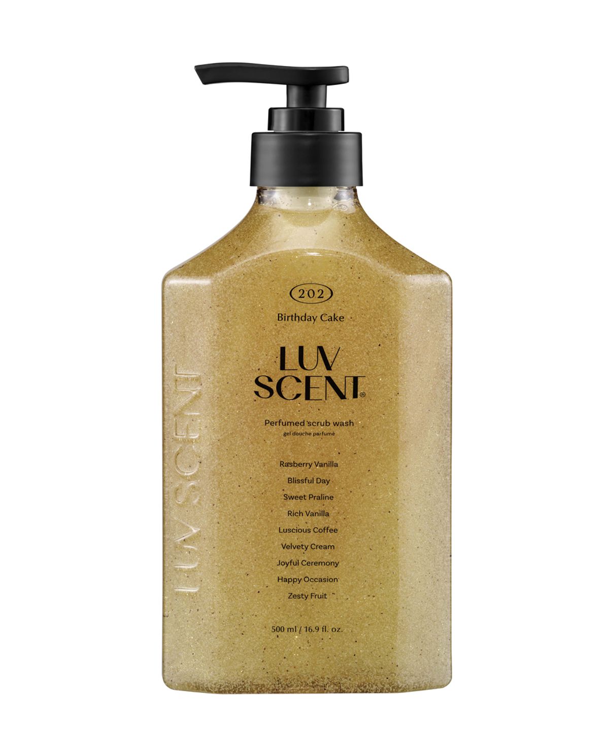 럽센트(LUVSCENT) 스크럽워시 벌스데이케이크 라즈베리 바닐라 향 500ml
