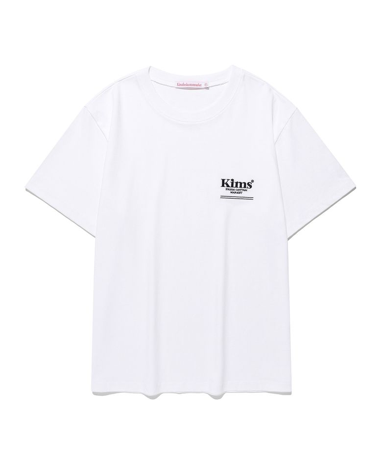미니 밤 라인 로고 티셔츠 화이트