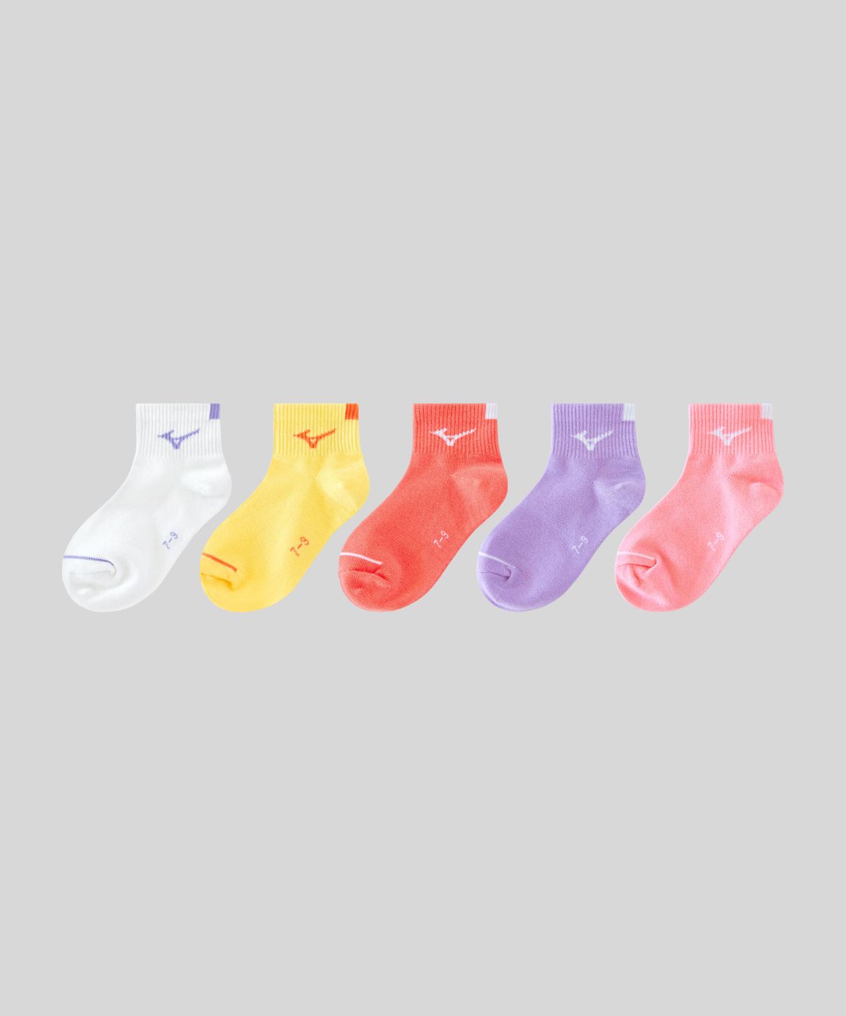 미즈노 주니어(MIZUNO JUNIOR) 주니어 퍼포먼스 단목 5족 핑크믹스