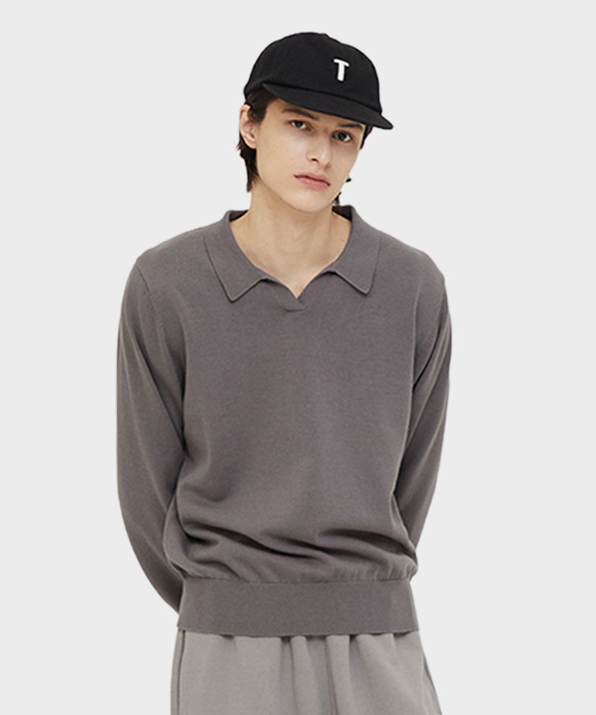 테일던(TAILDERN) 6-Panel T Logo Cap Black