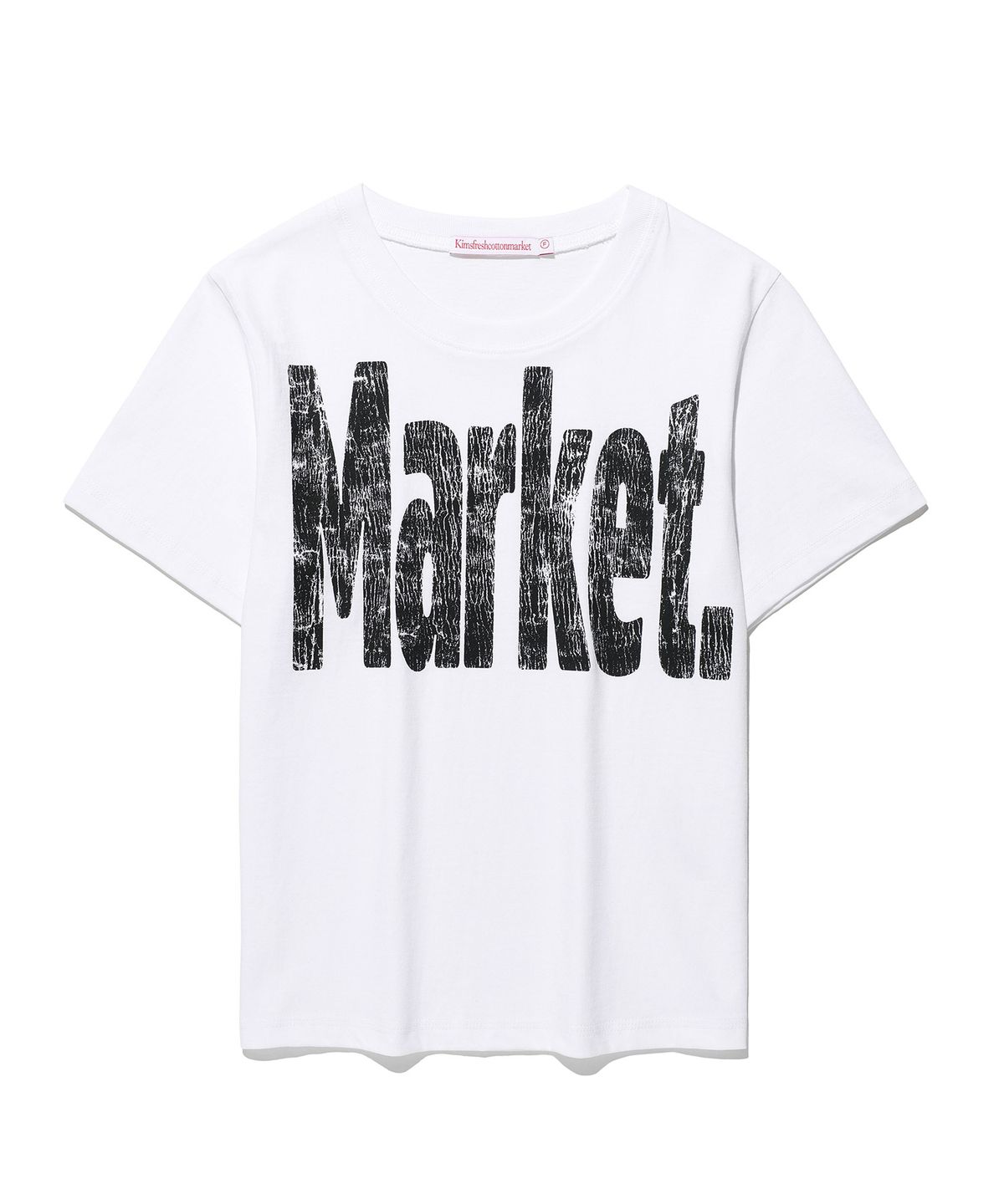 킴스 프레시 코튼 마켓(KIMS FRESH COTTON MARKET) 크랙 마켓 로고 티셔츠 화이트