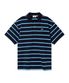 스트라이프 피케 반팔 티셔츠 네이비