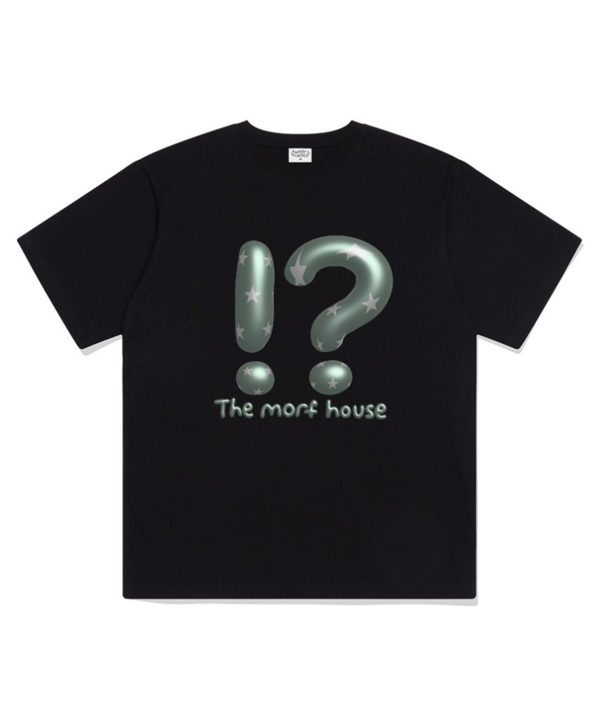 더모프하우스(THEMORFHOUSE) 스타 마크 오버핏 반팔 티셔츠 블랙