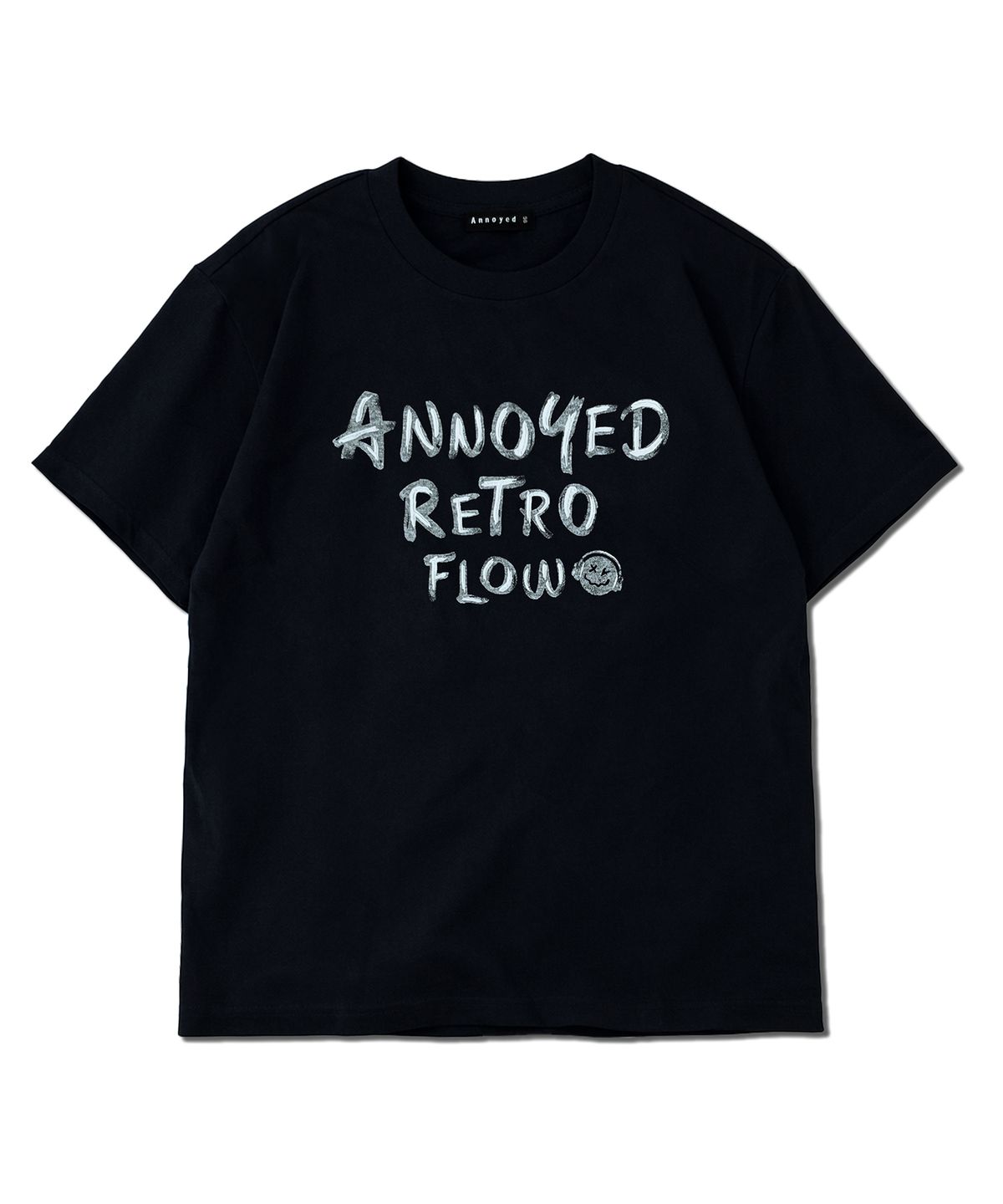 어노이드(ANNOYED) 페인트 드로잉 반팔티 LP2TU307_BLACK