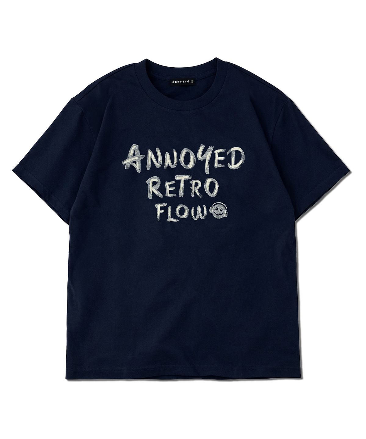 어노이드(ANNOYED) 페인트 드로잉 반팔티 LP2TU307_DARK NAVY