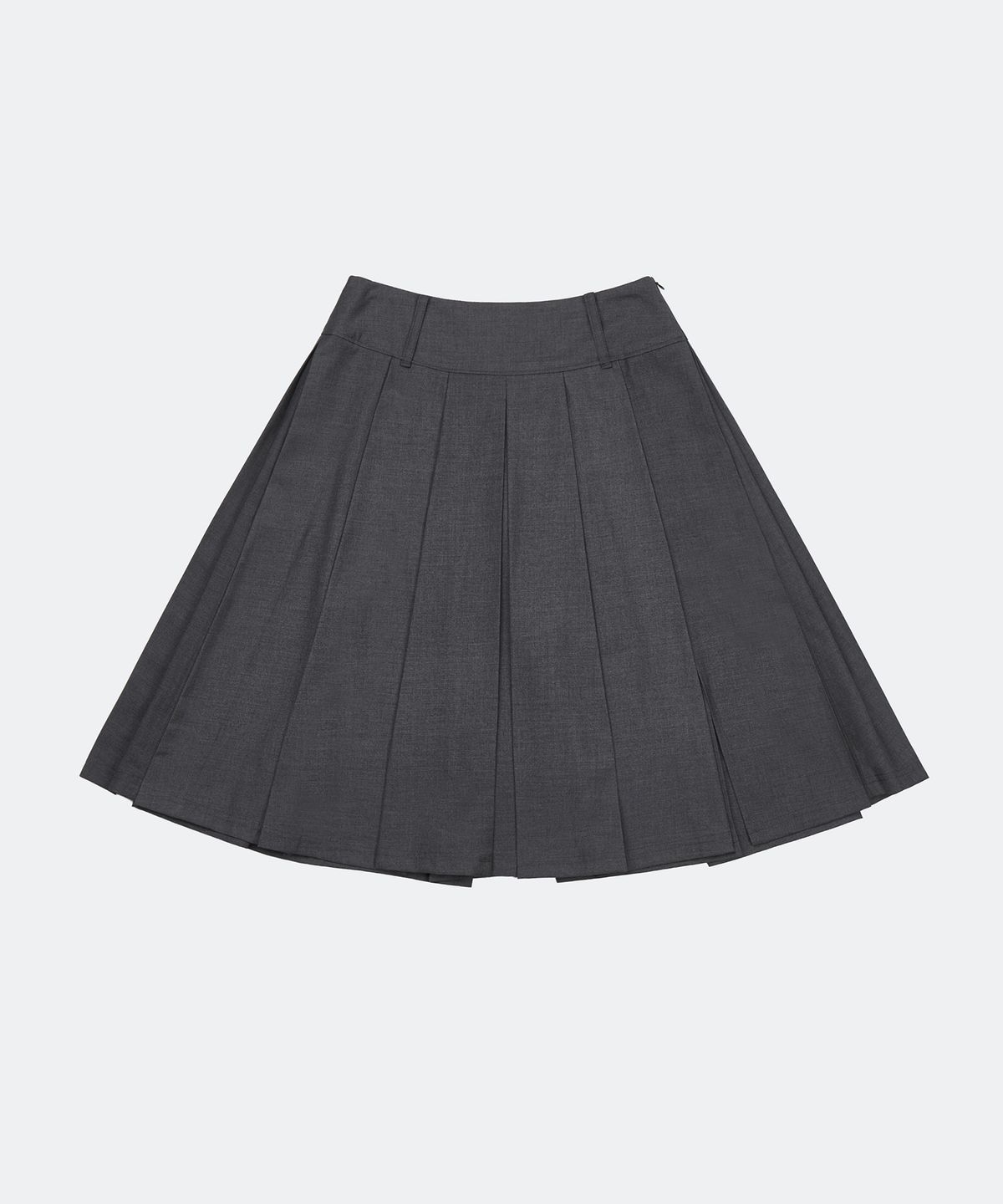 유지(YUJI) MIDI PLEATED SKIRT GREY