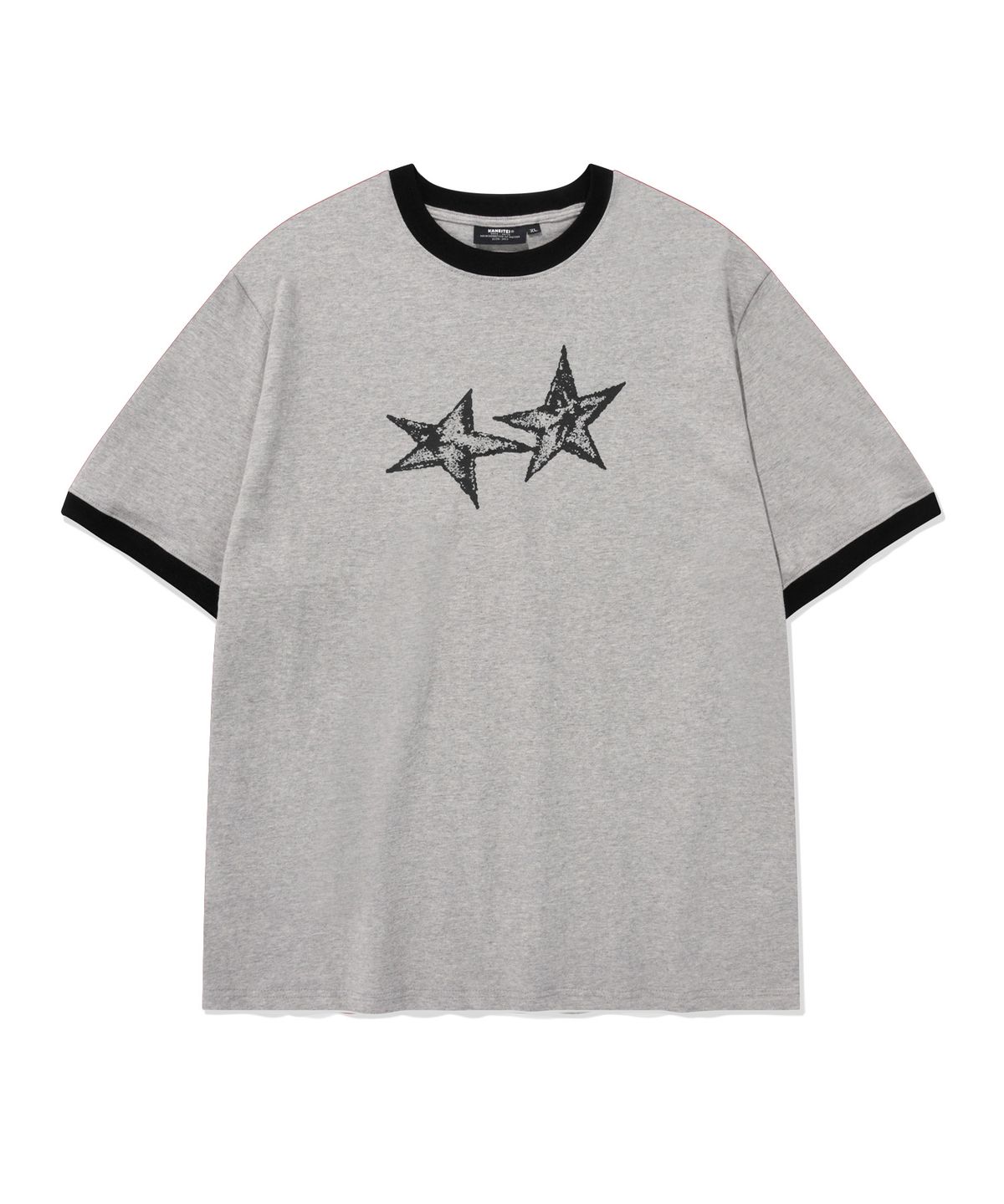 카네이테이(KANEITEI) TWIN STAR RINGER SHORT SLEEVES (GRAY)