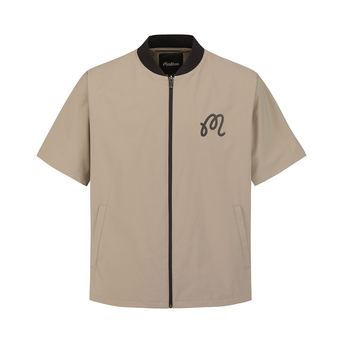 말본 골프(MALBON GOLF) 트라이앵글 반팔 자켓 BEIGE (MAN)