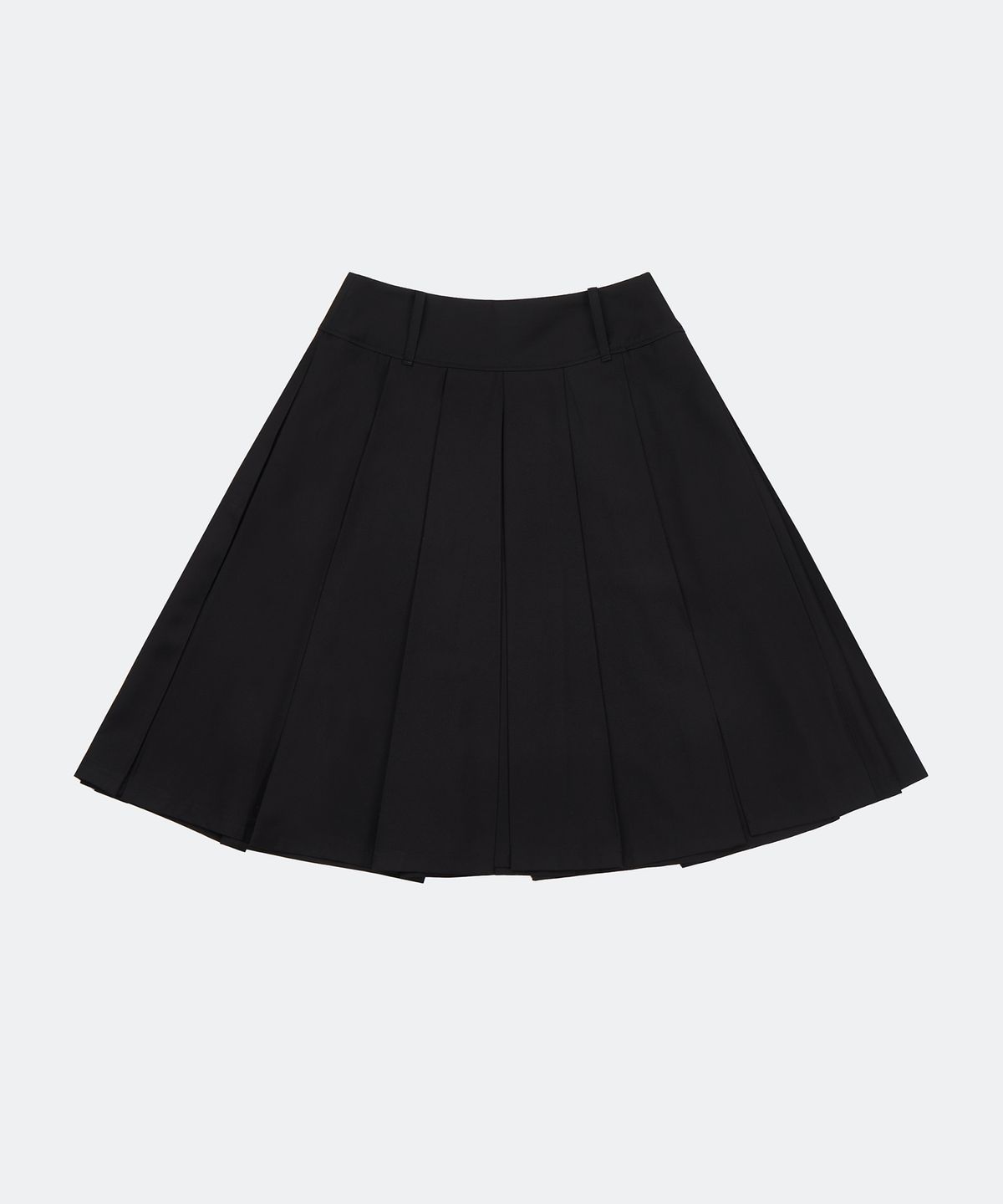 유지(YUJI) MIDI PLEATED SKIRT BLACK