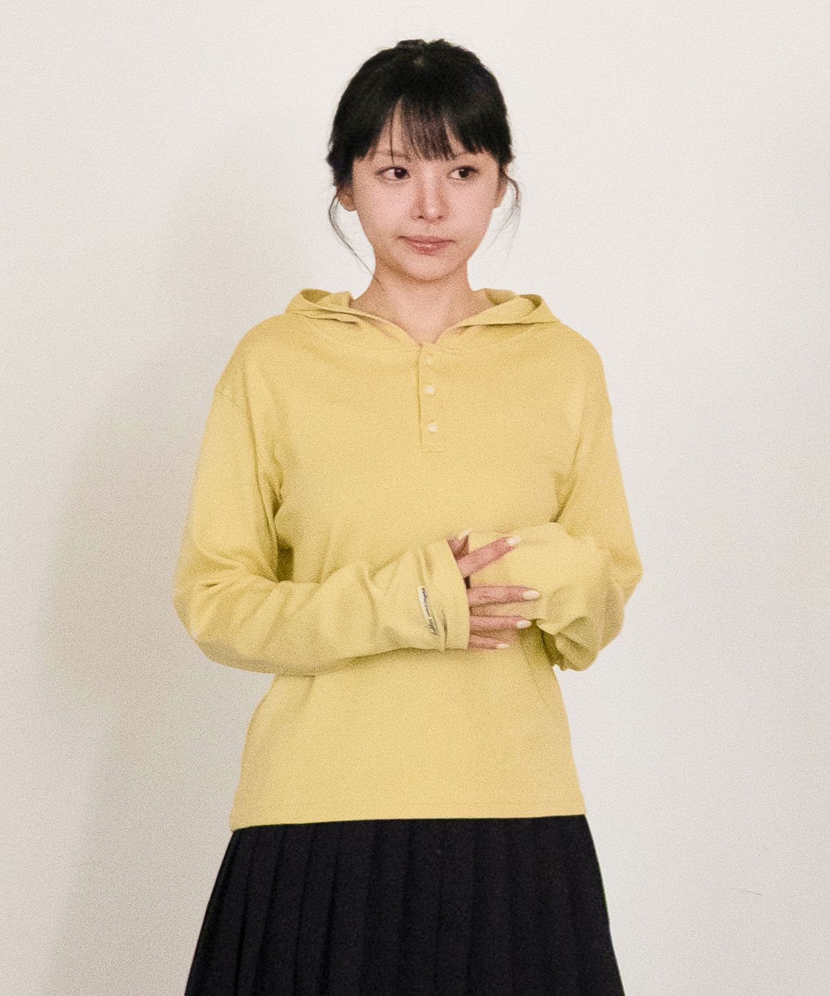 바켄(BAKKEN) 미니멀 루즈핏 헨리넥 후드티 BK4316 (4COLOR)
