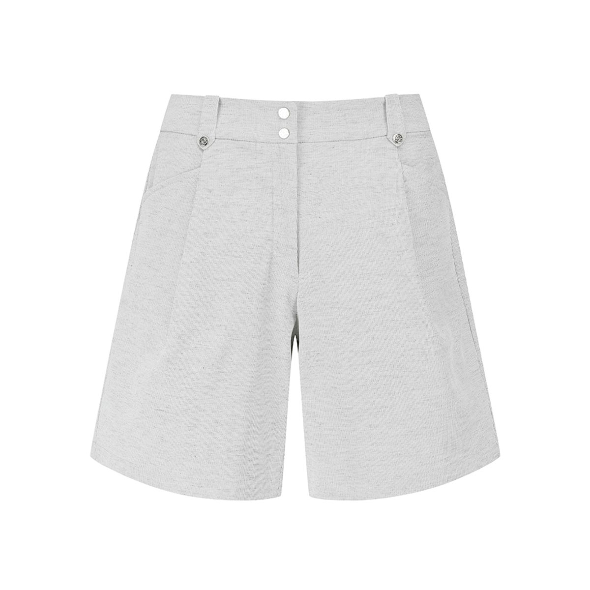 말본 골프(MALBON GOLF) A라인 린넨 코튼 혼방 하프팬츠 GRAY (WOMAN)