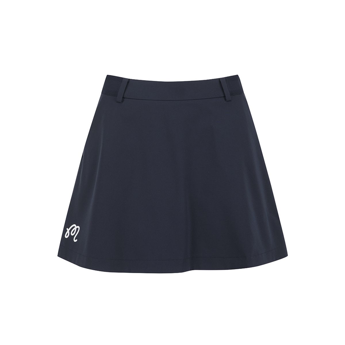말본 골프(MALBON GOLF) 빅 로고 포인트 플레어 스커트 NAVY (WOMAN)