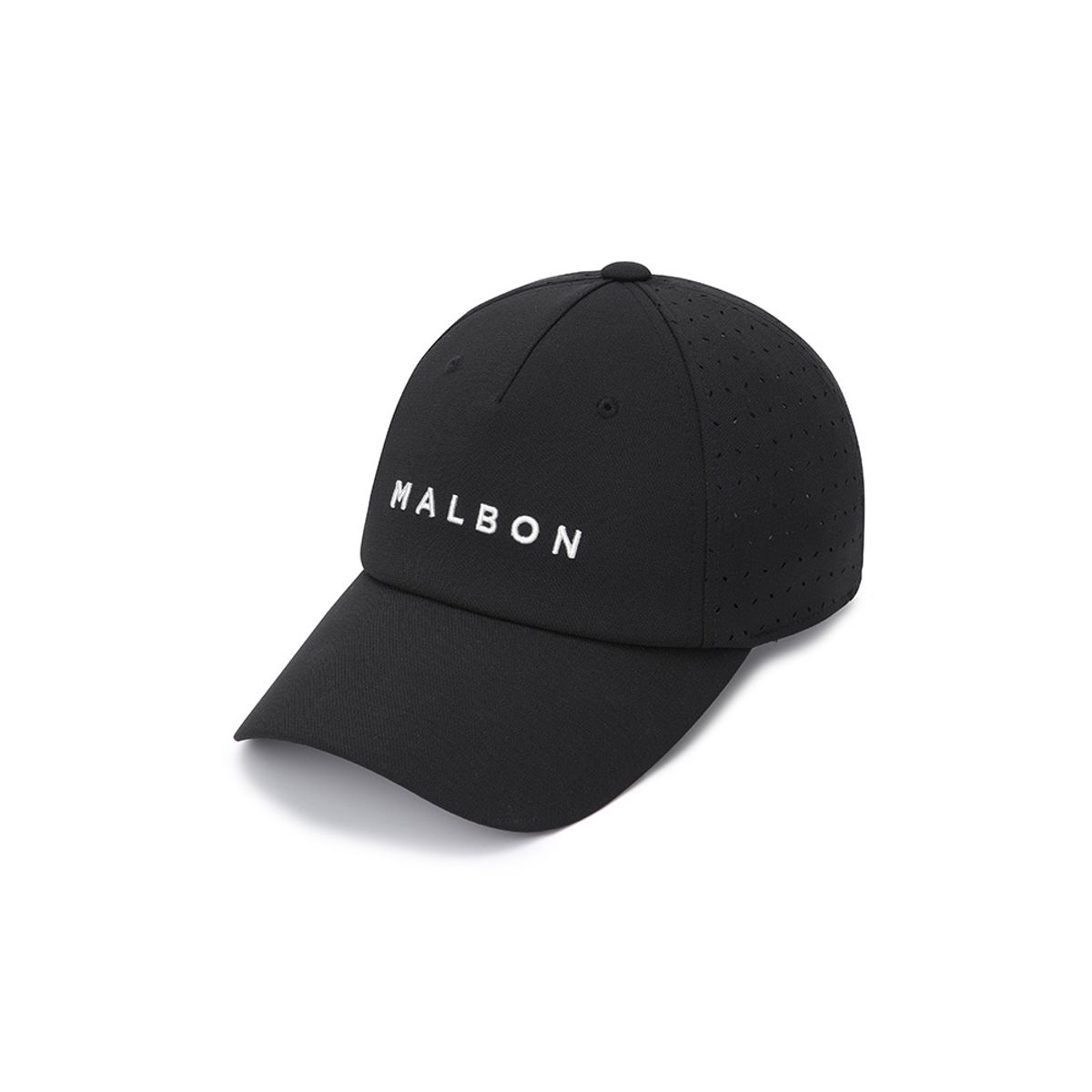말본 골프(MALBON GOLF) 말본 레터링 타공 볼캡 BLACK