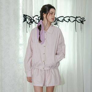 DD_Cotton elastic hem jacket_PINK