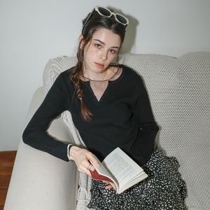 DD_Sheer neckline knit top_3color