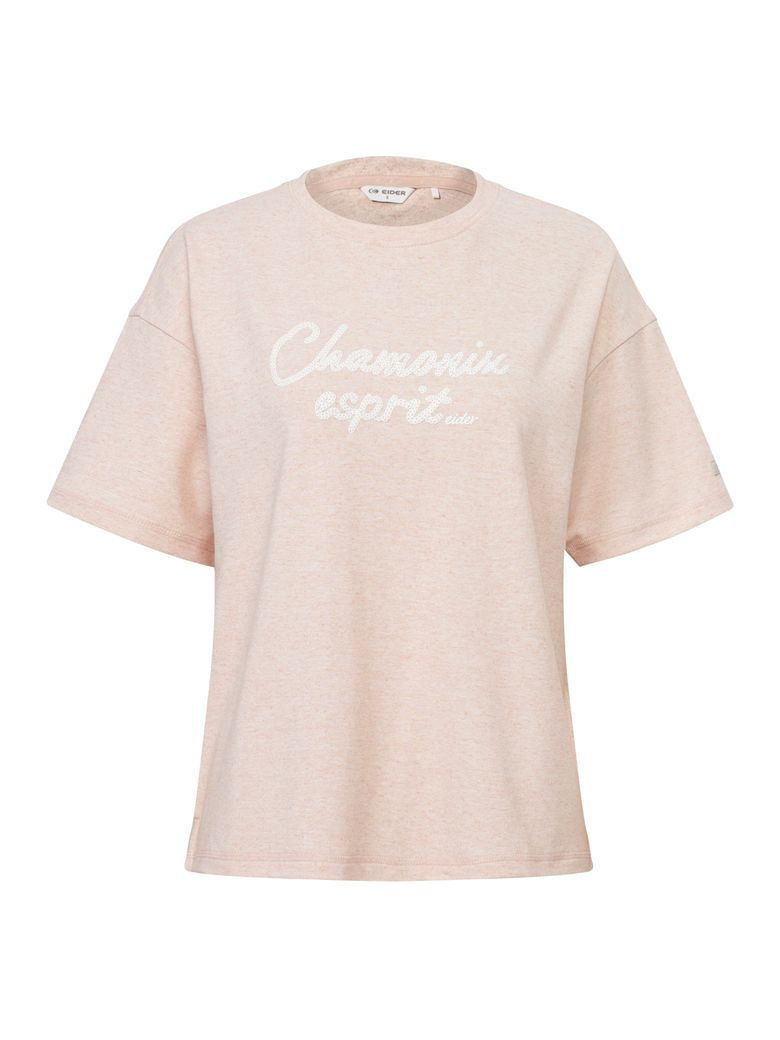 TECH LINEN (테크 린넨) 여성 반팔 라운드 티셔츠_Cool Pink