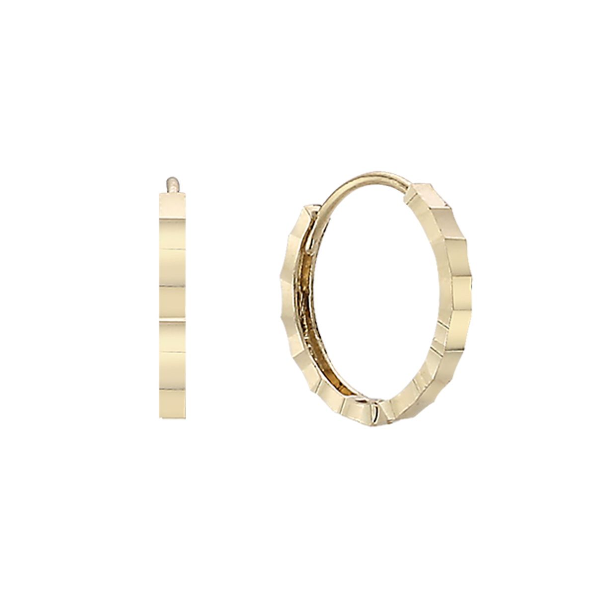 미니골드(MINIGOLD) 앵귤러컷팅 링귀걸이(14mm) MEM02844