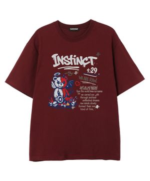 INSTINCT 반팔 티셔츠 (VS0225) 버건디