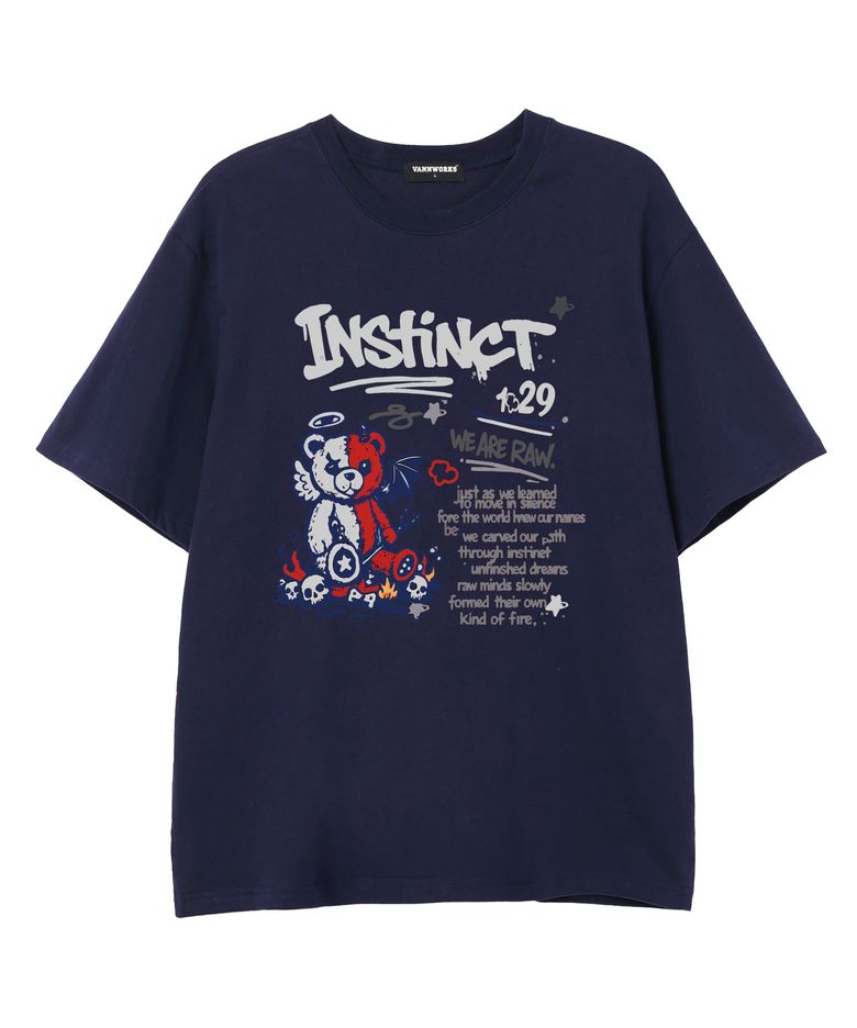 INSTINCT 반팔 티셔츠 (VS0225) 네이비