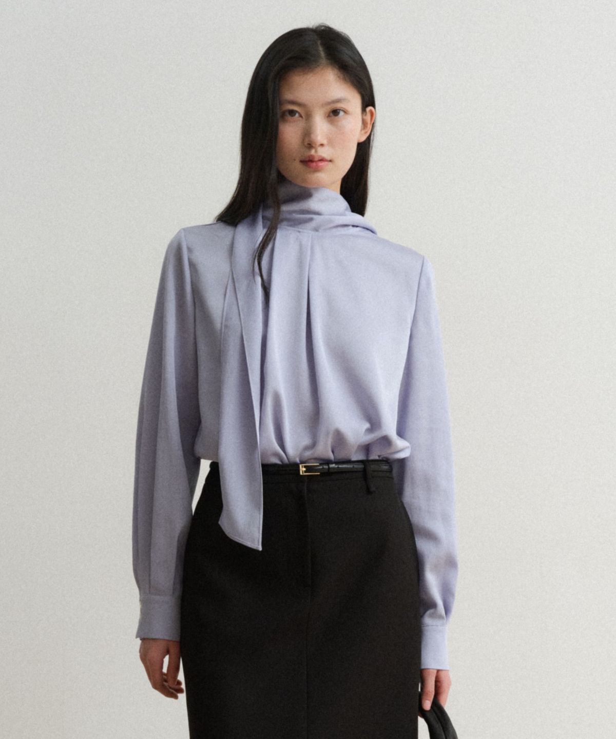 토와브(TOWAV) MONET TIE BLOUSE_BLUE
