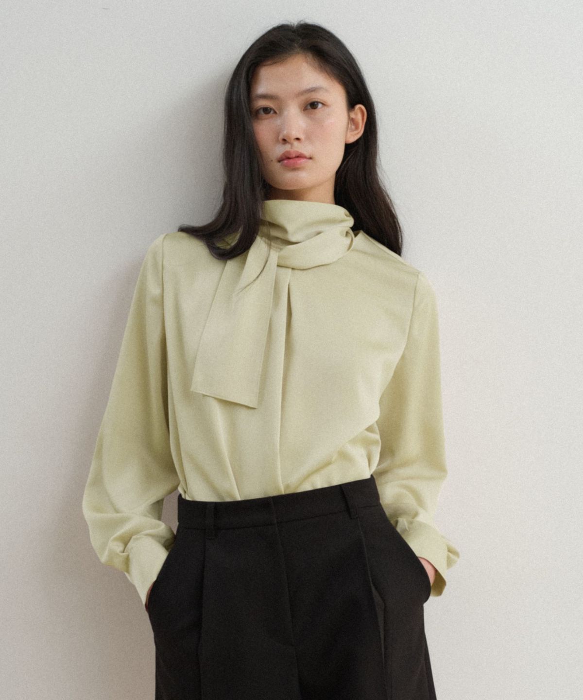 토와브(TOWAV) MONET TIE BLOUSE_MINT