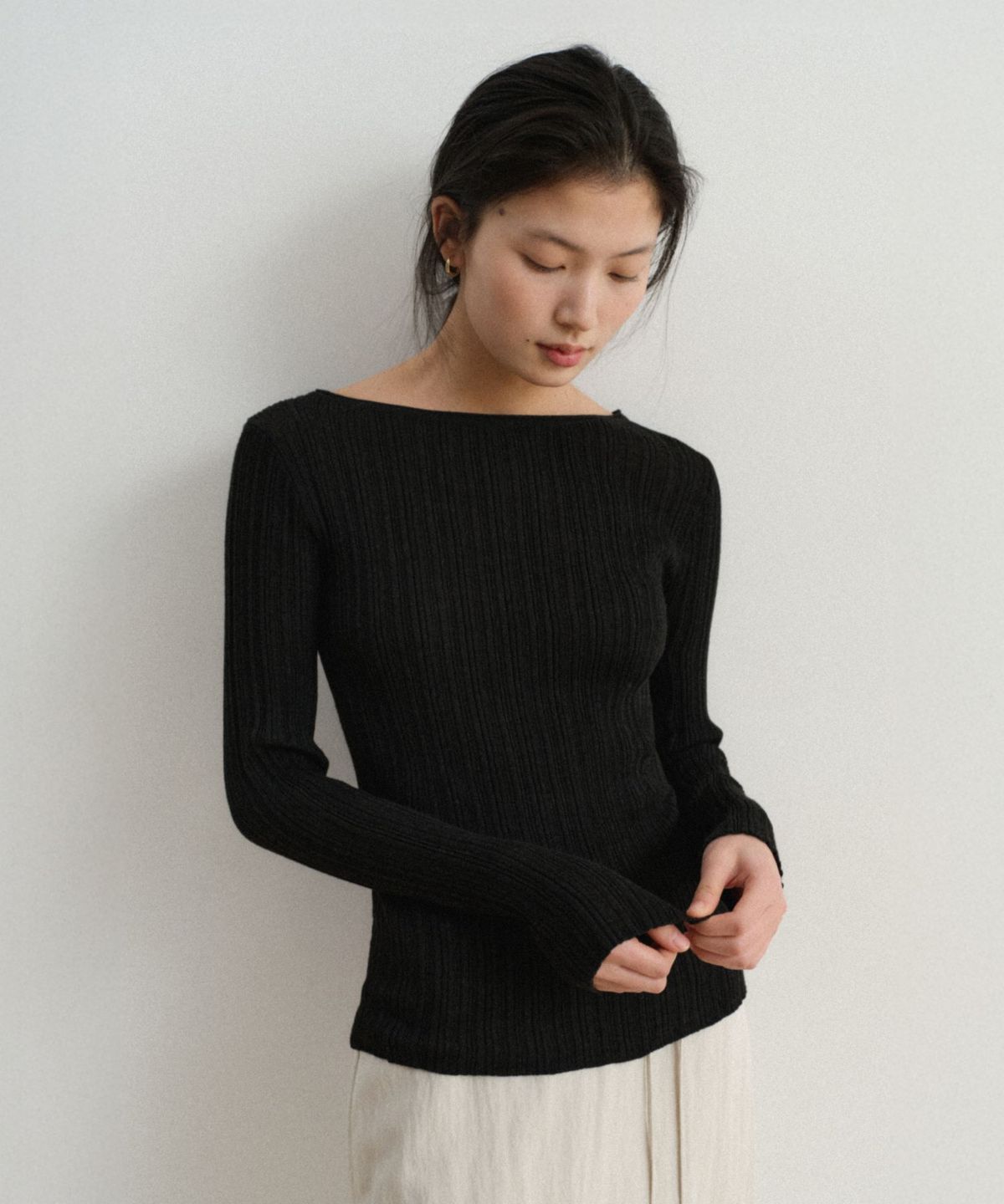 토와브(TOWAV) ESEN SLIM KNIT_BLACK