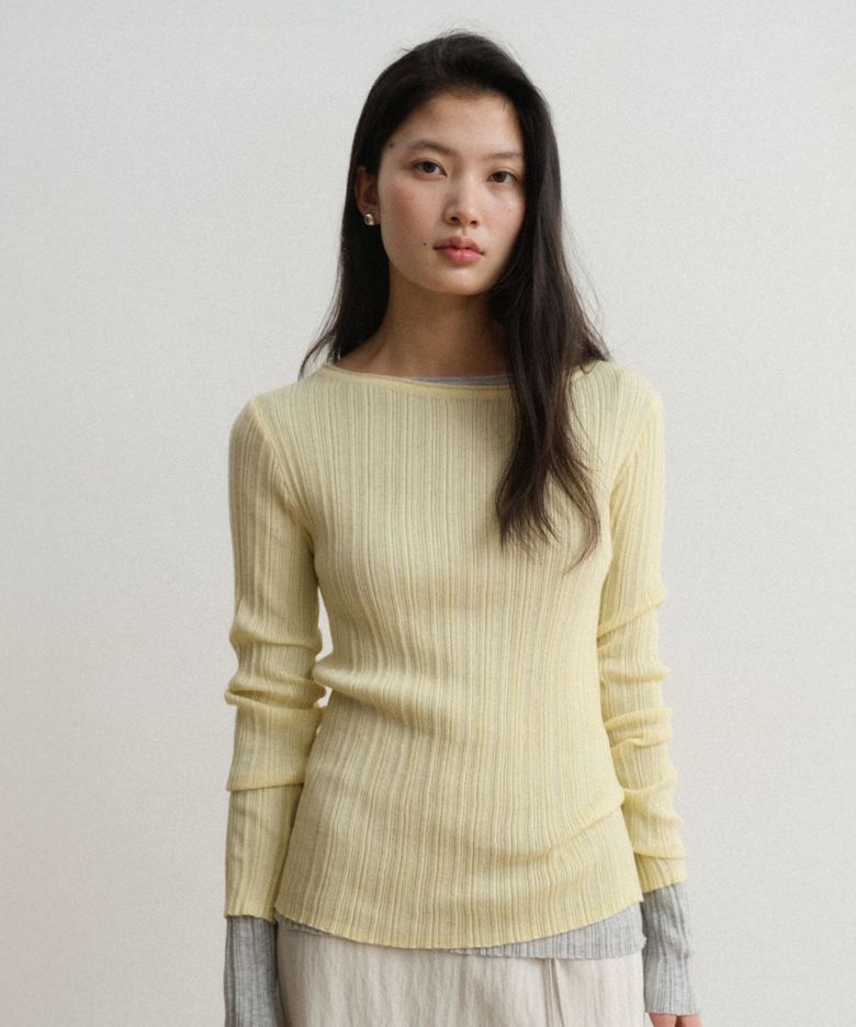ESEN SLIM KNIT_LIGHT YELLOW