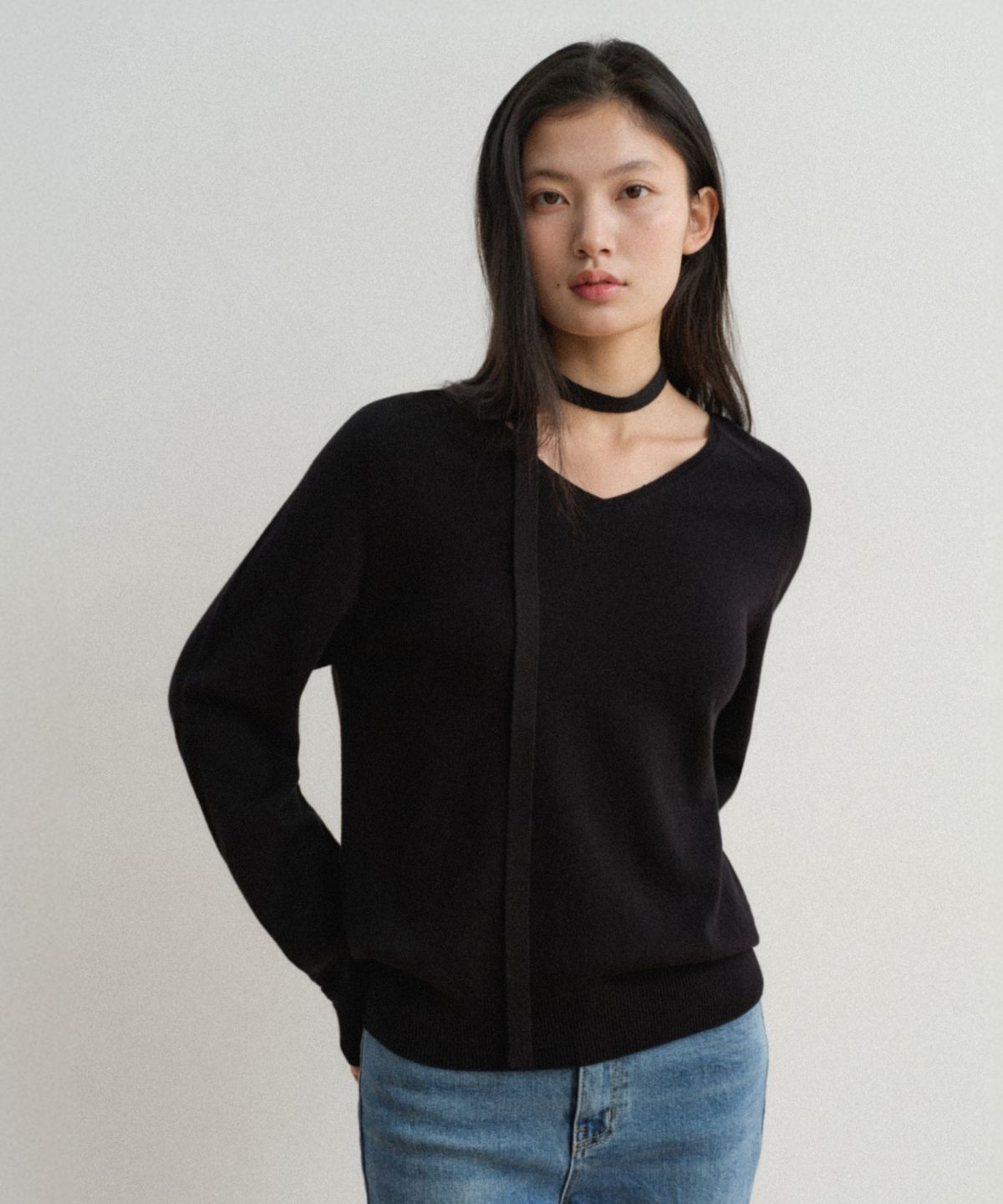 토와브(TOWAV) LISS V TIE KNIT_BLACK