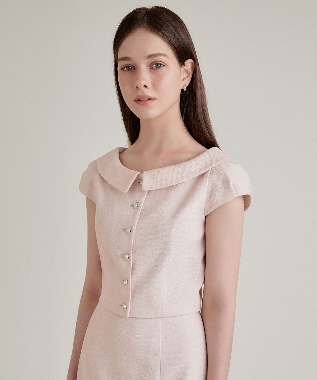 토와브(TOWAV) ANN SHORT SLEEVE JACKET_LIGHT PINK