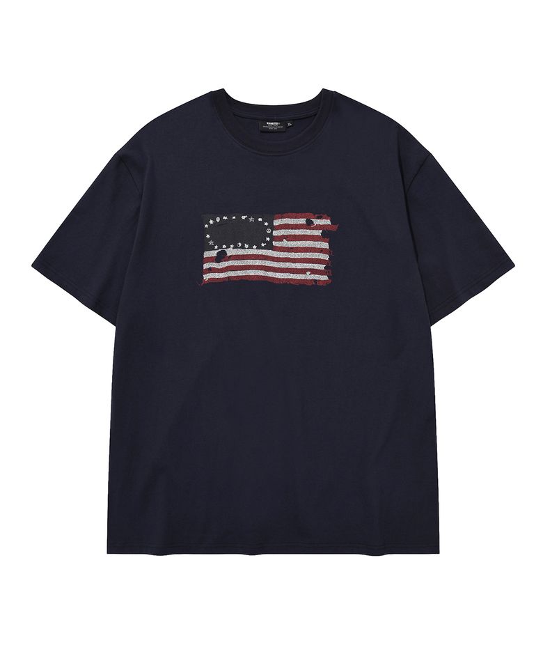 US FLAG SHORT SLEEVES (NAVY)