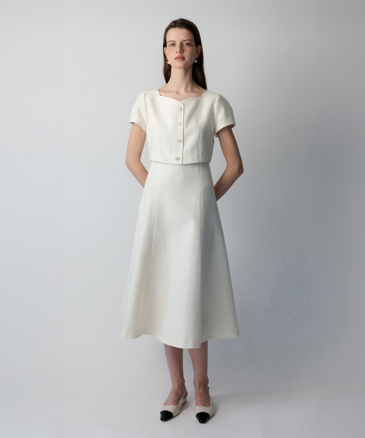 토와브(TOWAV) AUBE TWEED DRESS