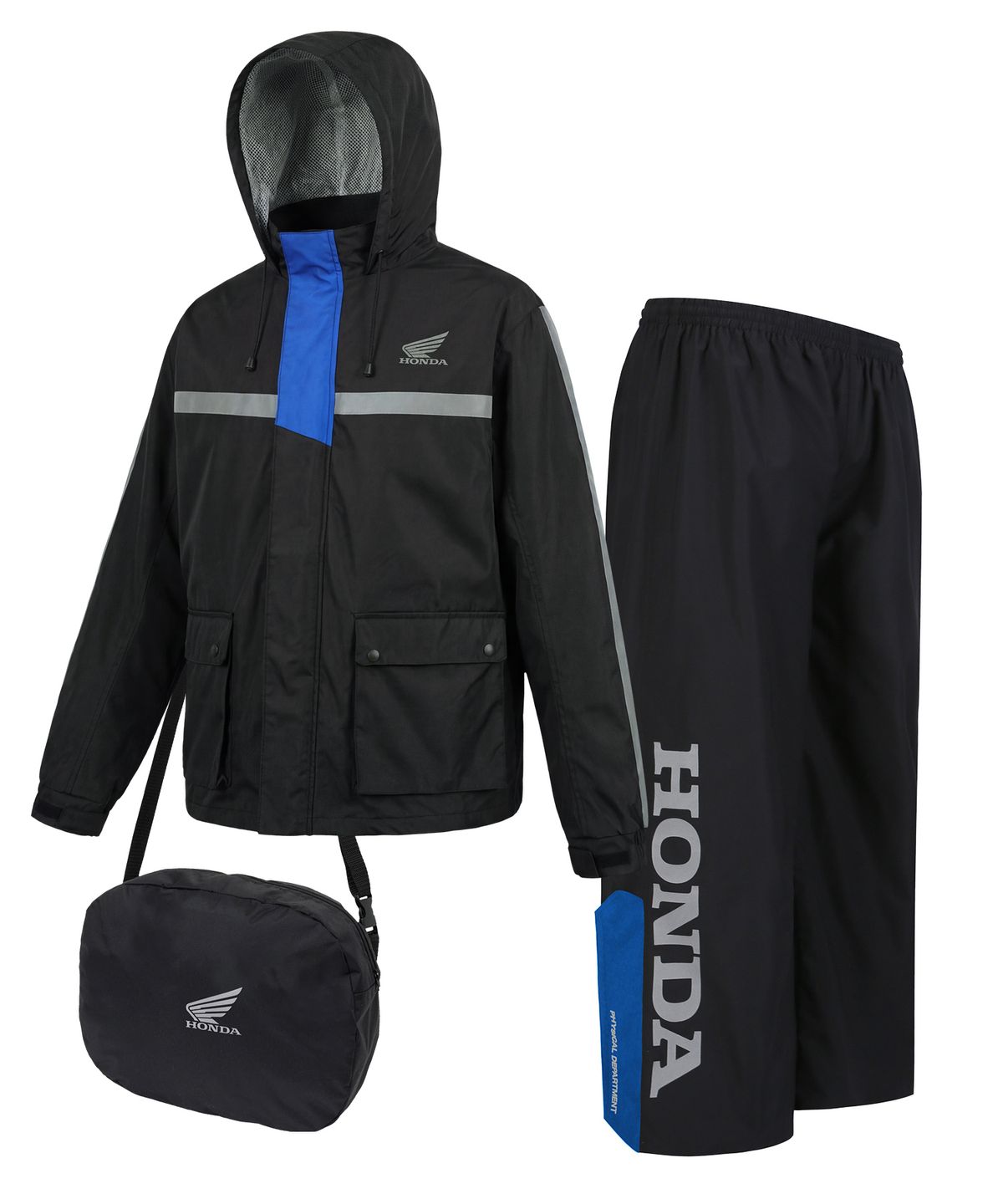 핍스 모터사이클(PHYPS MOTORCYCLE) City Rider Rain Shield Packable Jacket Set Blue