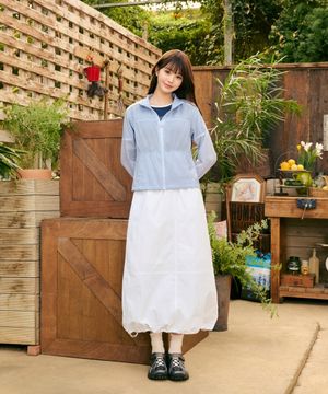 SHEER (시어) 여성 롱 스커트_White