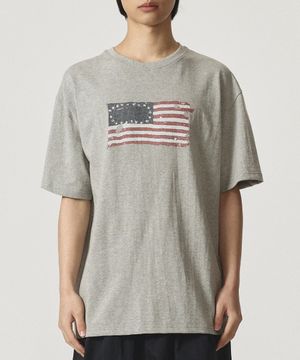 US FLAG SHORT SLEEVES (GRAY)