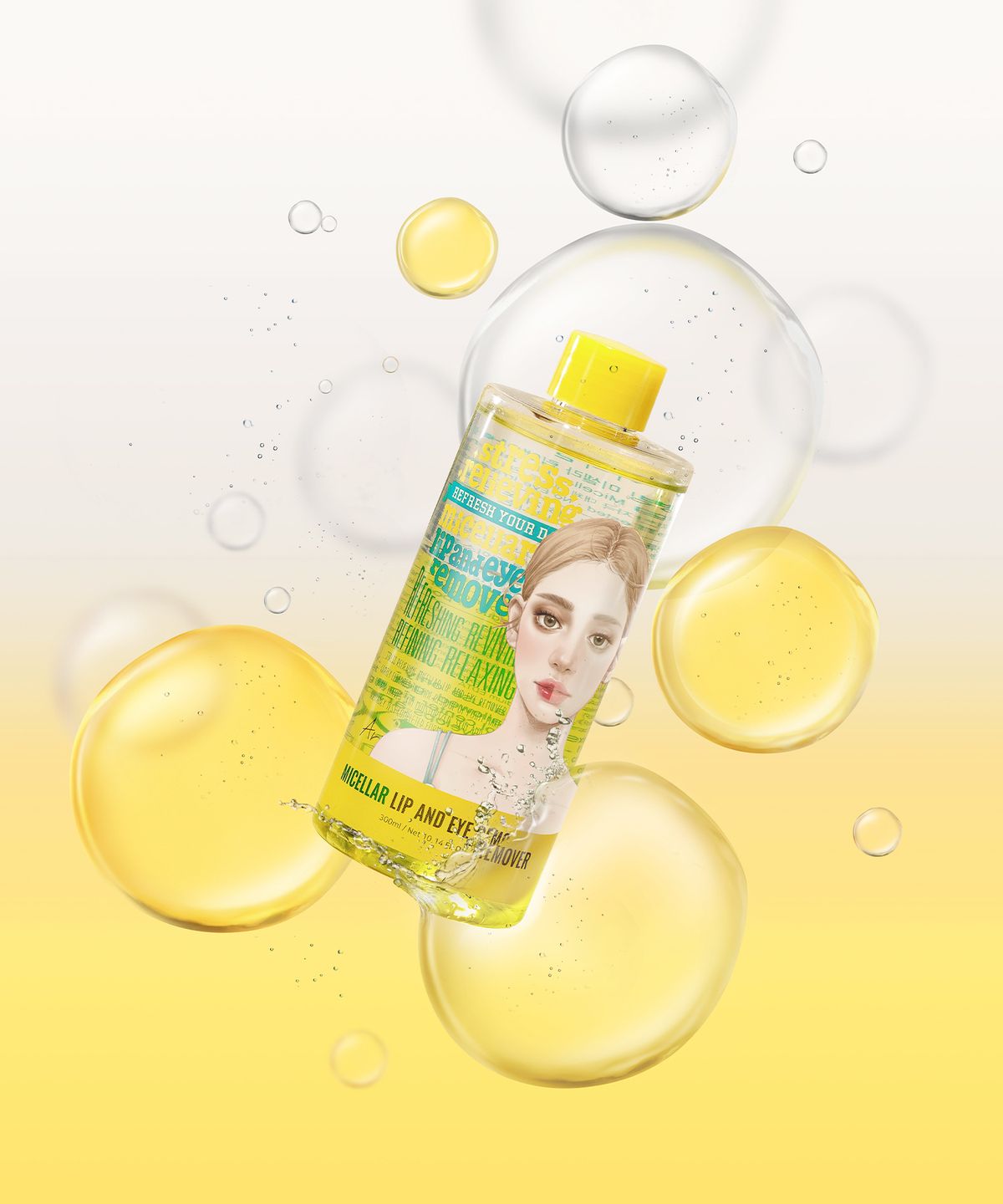 아리얼(ARIUL) 스트레스 릴리빙 미셀라 립앤아이 리무버 300ml