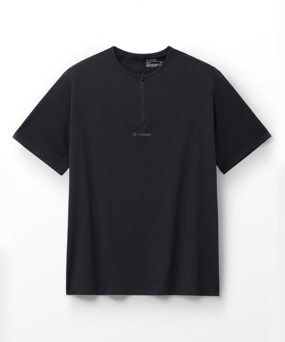 헬리녹스 웨어(HELINOX WEAR) ZERO 라운드 집업 반팔티셔츠_Black