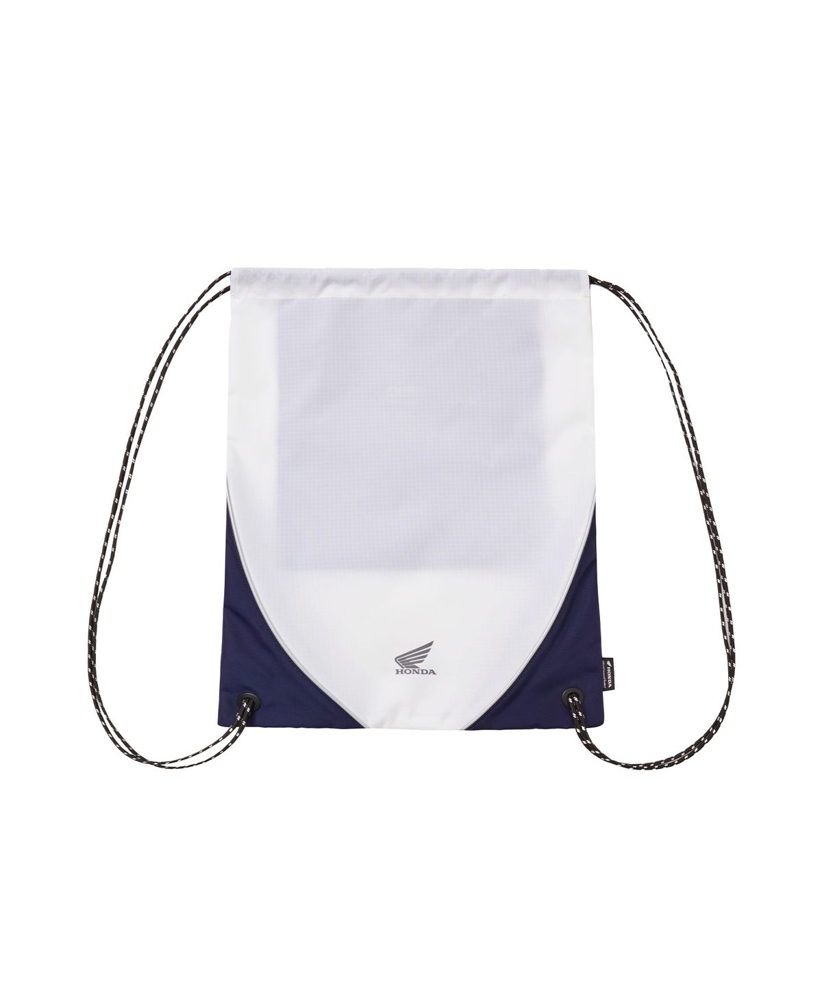 핍스 모터사이클(PHYPS MOTORCYCLE) Nylon Color Block Drawstring Bag White