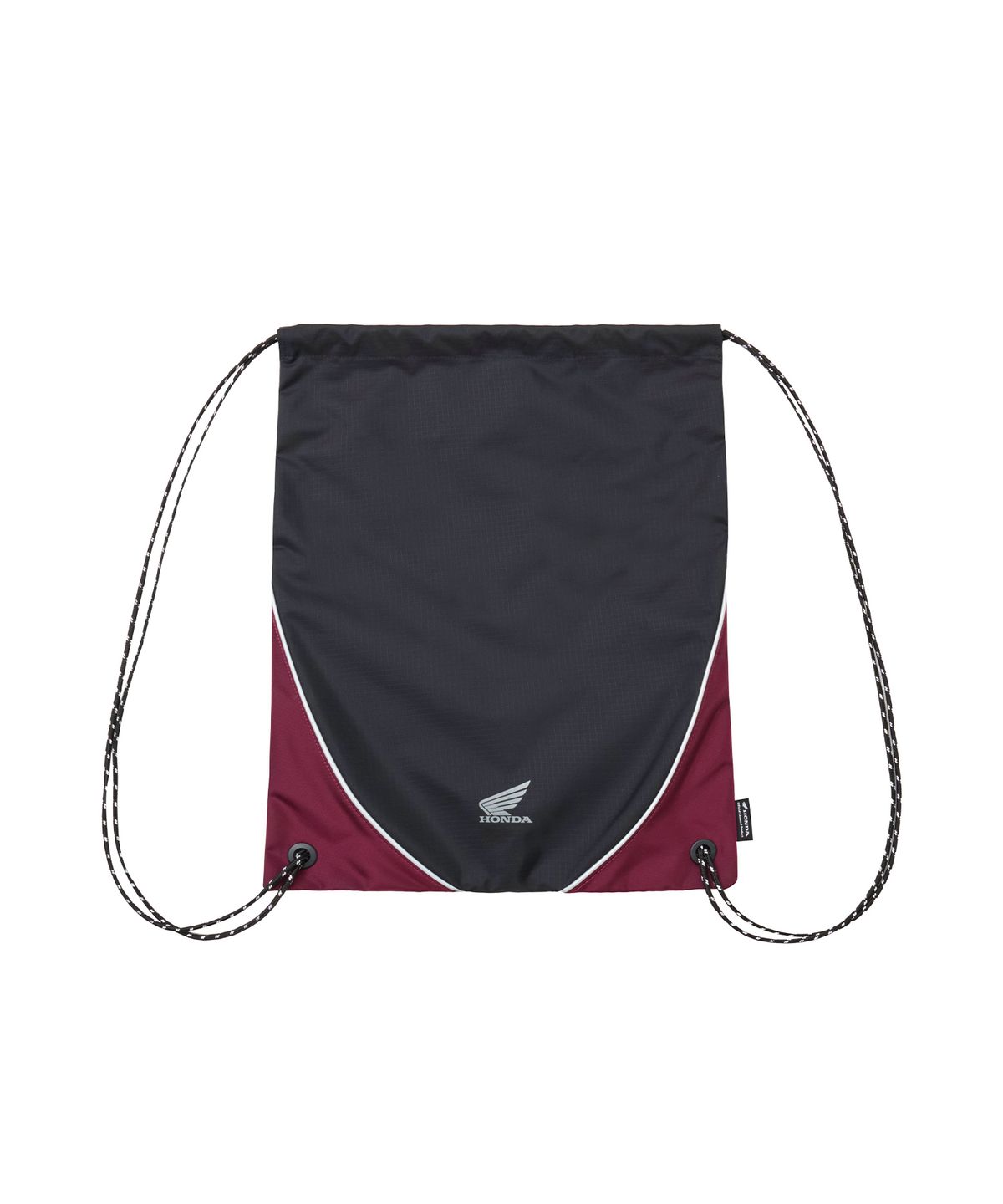 핍스 모터사이클(PHYPS MOTORCYCLE) Nylon Color Block Drawstring Bag Black