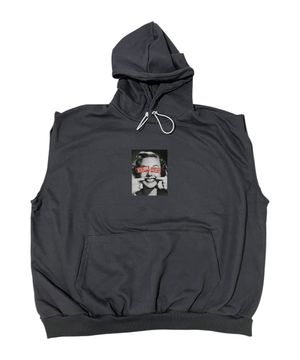 Forced Happiness Sweat Hood Vest ((black))
