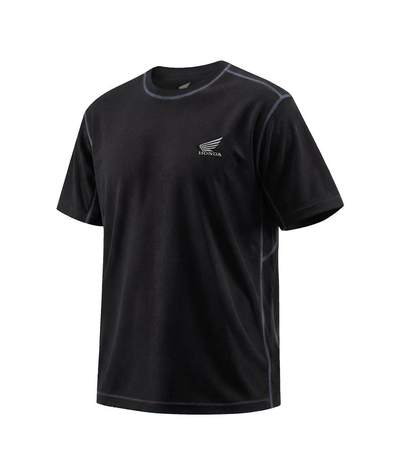 H-Tech Air Layer System Waffle Short Sleeve Black