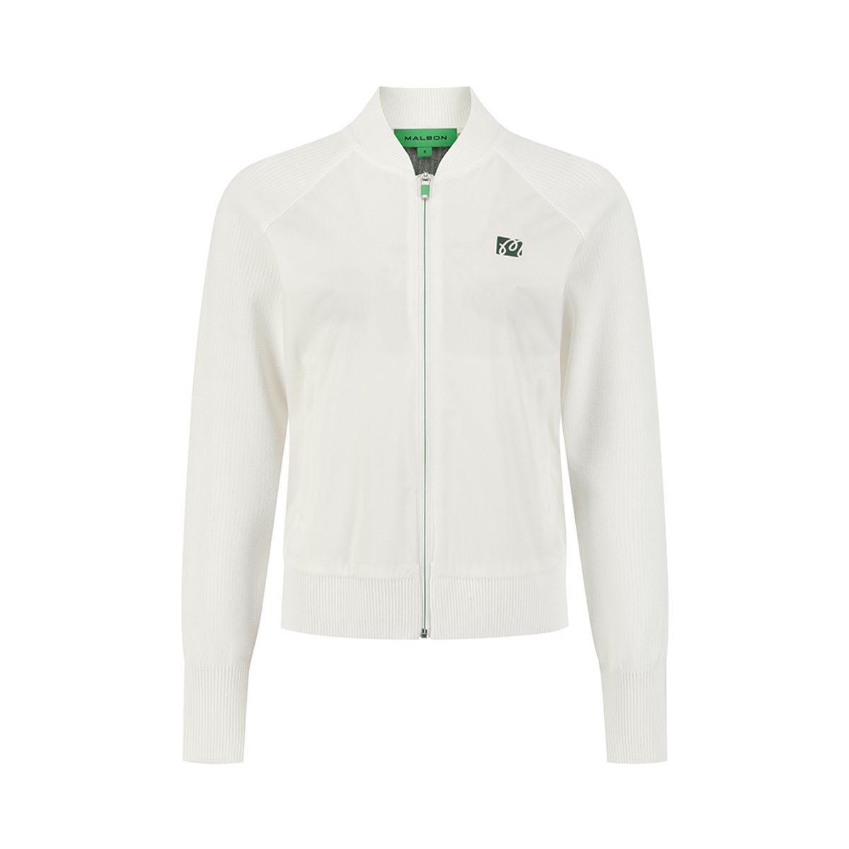 말본 골프(MALBON GOLF) 니트 하이브리드 풀집 자켓 WHITE (WOMAN)