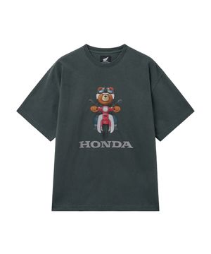 Super Cub Ride Bear Short Sleeve Charcoal