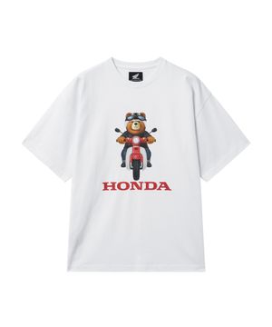 Super Cub Ride Bear Short Sleeve White