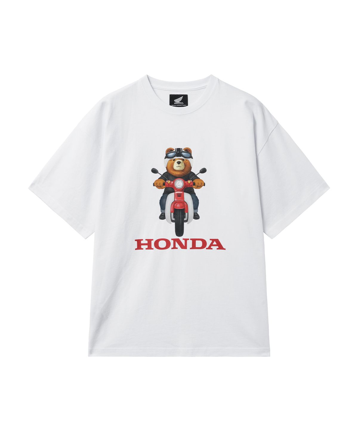 핍스 모터사이클(PHYPS MOTORCYCLE) Super Cub Ride Bear Short Sleeve White