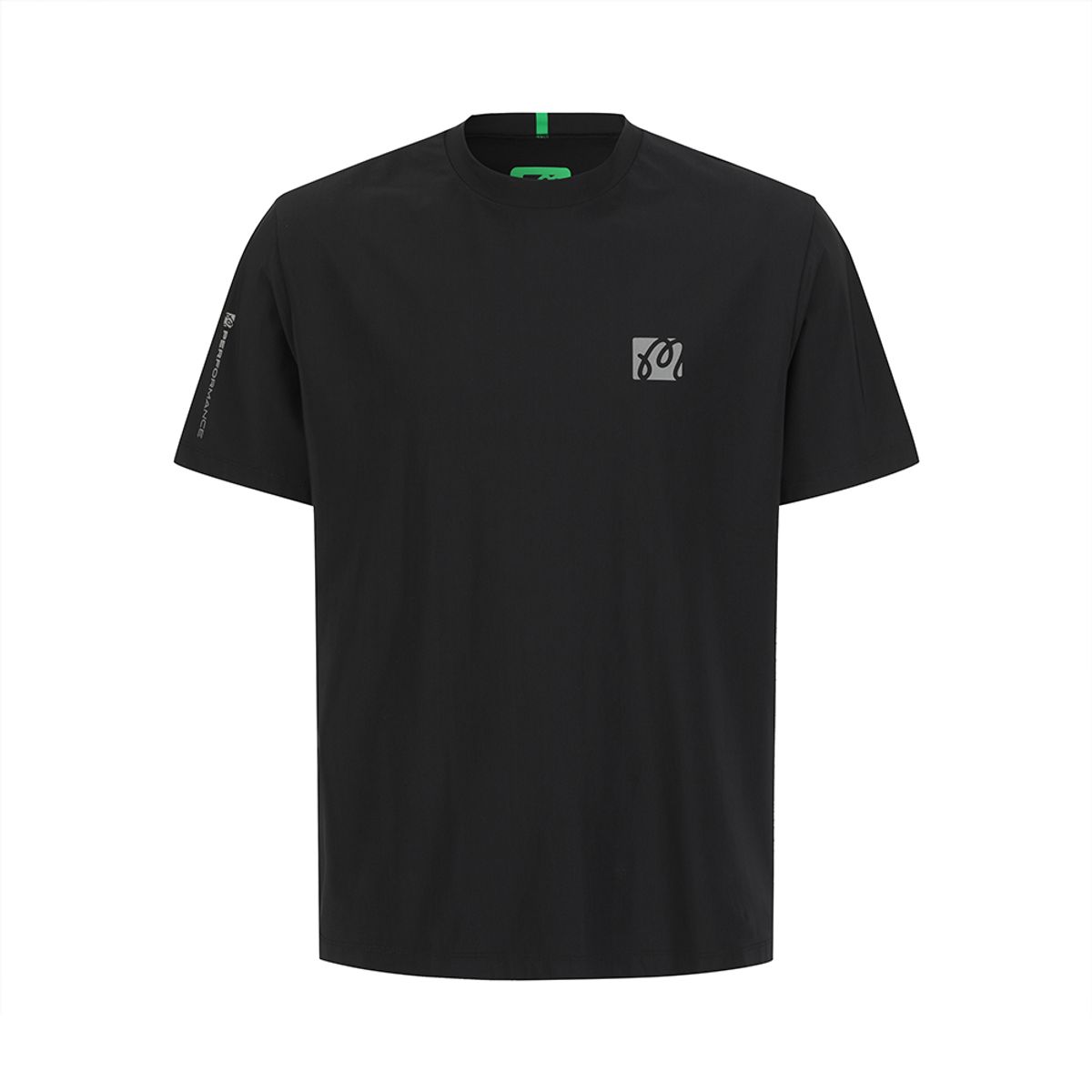 말본 골프(MALBON GOLF) 모크넥 퍼포먼스 티셔츠 BLACK (MAN)