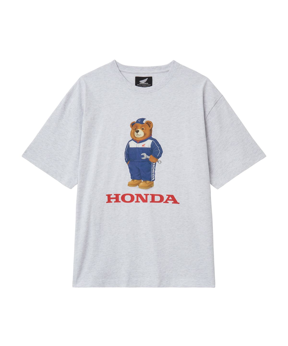 핍스 모터사이클(PHYPS MOTORCYCLE) Mechanic Bear Short Sleeve Light Gray