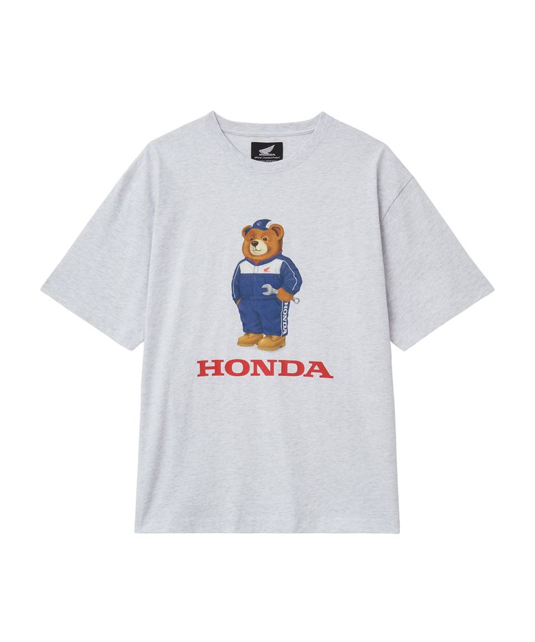 Mechanic Bear Short Sleeve Light Gray