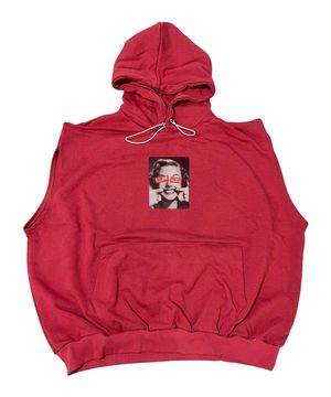 Forced Happiness Sweat Hood Vest ((indianred))