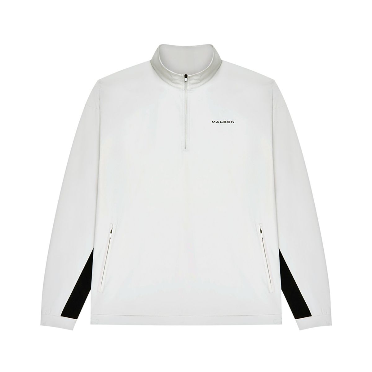 말본 골프(MALBON GOLF) 말본 퍼포먼스 퀘터집업 쉘 풀오버 LIGHT GRAY (MAN)