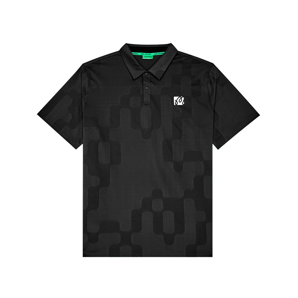 말본 골프(MALBON GOLF) 말본 퍼포먼스 메쉬 자카드 폴로 BLACK (MAN)